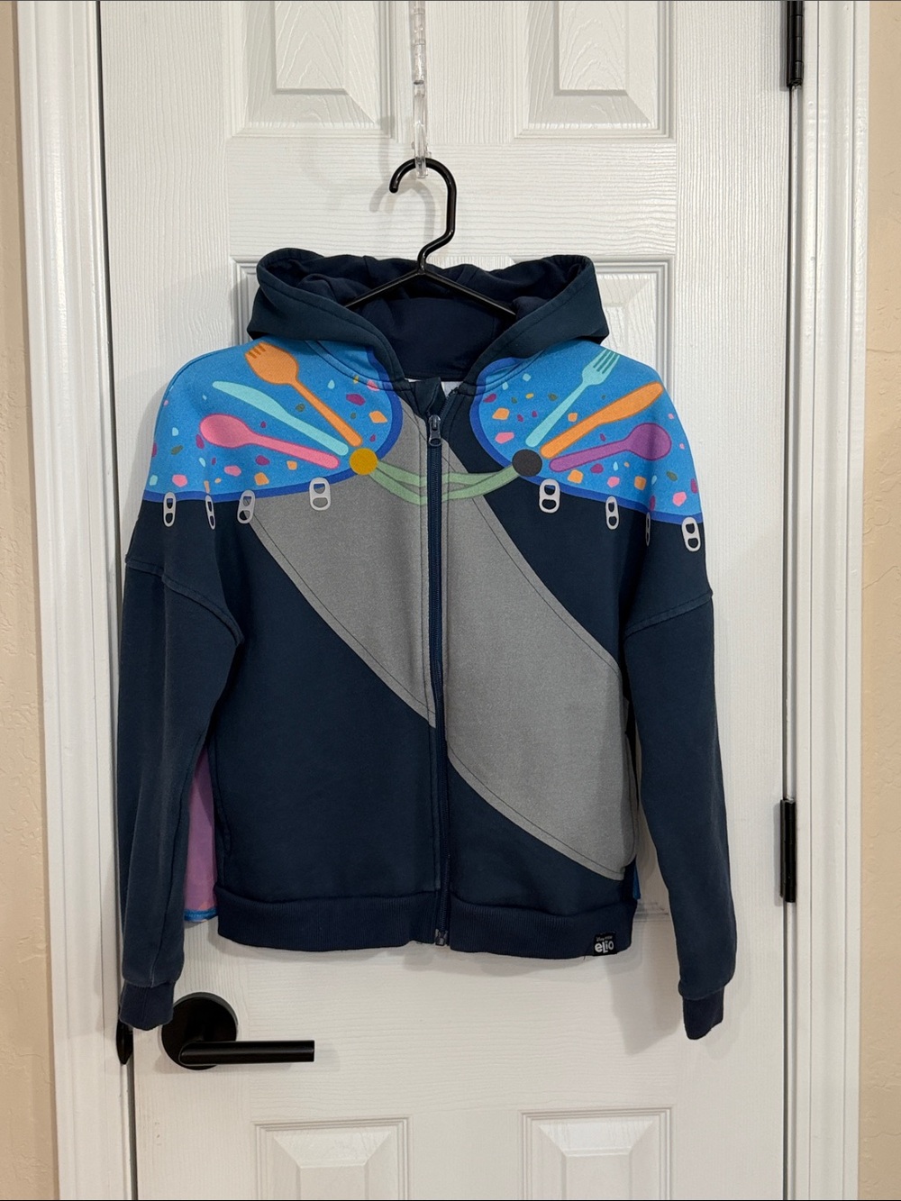 Disney’s Elio Navy & Gray Hooded Zip-Up Jacket with Removable Cape